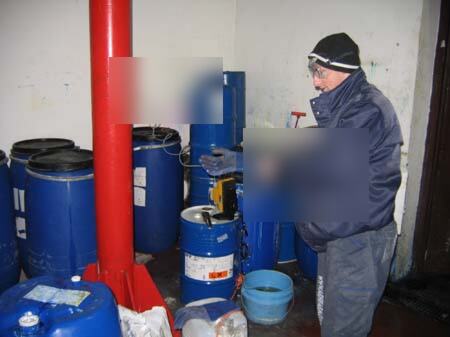 Dezinfekcija sistema cevovoda fabrike — snimak 1 od 2