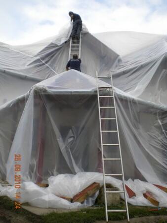 Zaštita drveta gasom (fumigacija) pod ciradom, na objektu površine 300 m² — snimak 14 od 15